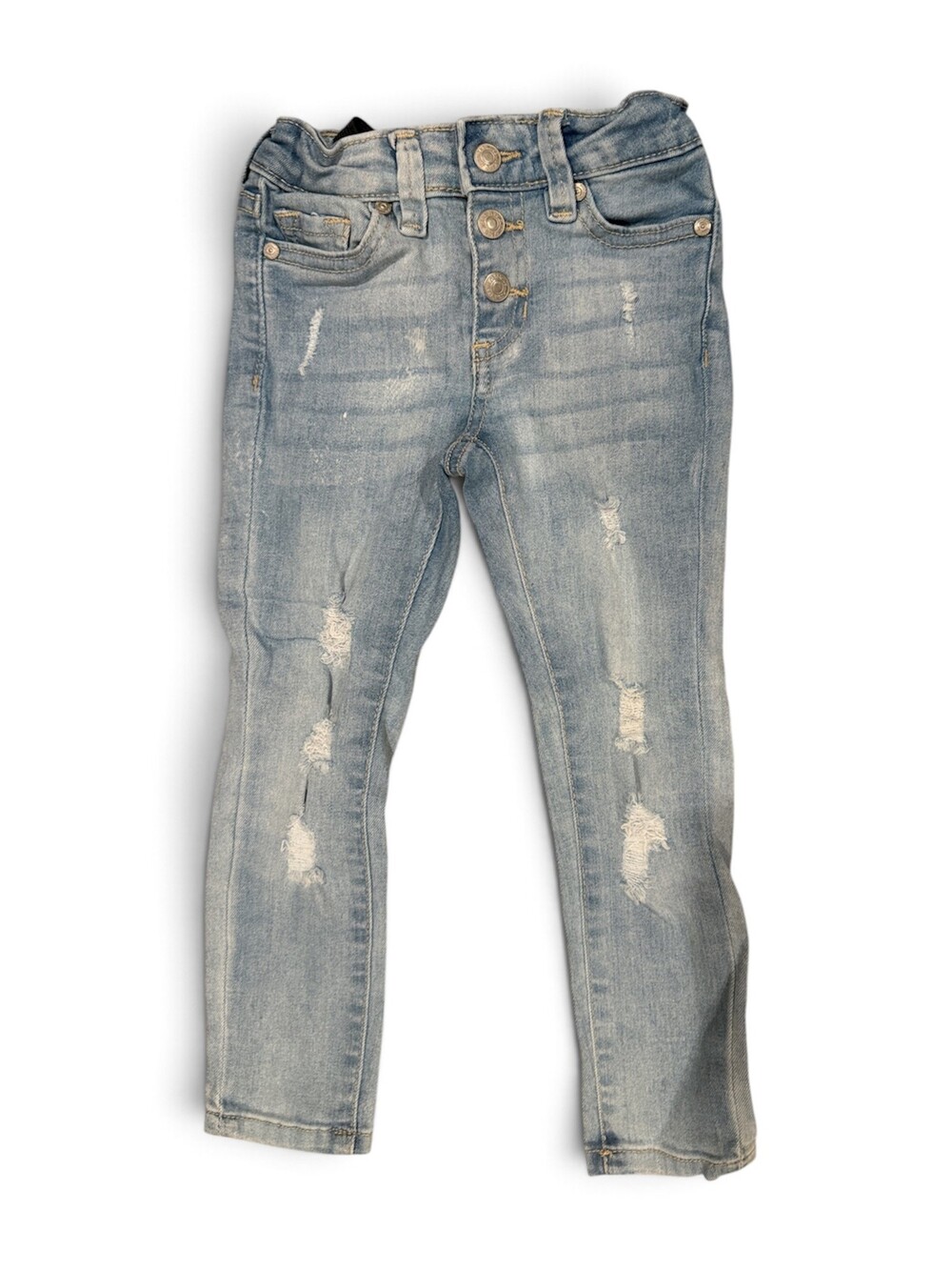 Jessica Simpson Girls Jeans Size 4 Light Blue Distressed Denim